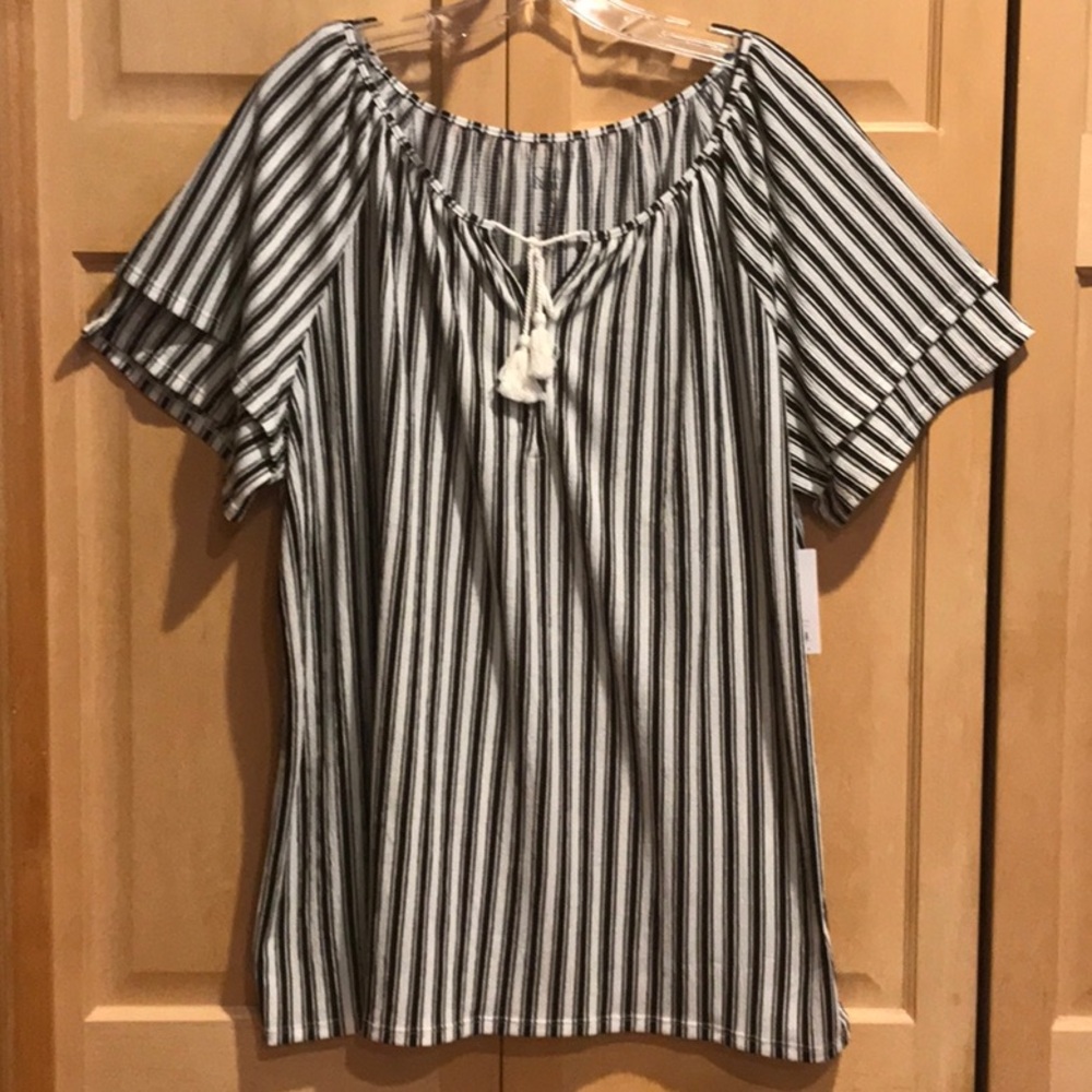 New Croft & Barrow Short Sleeve Blouse